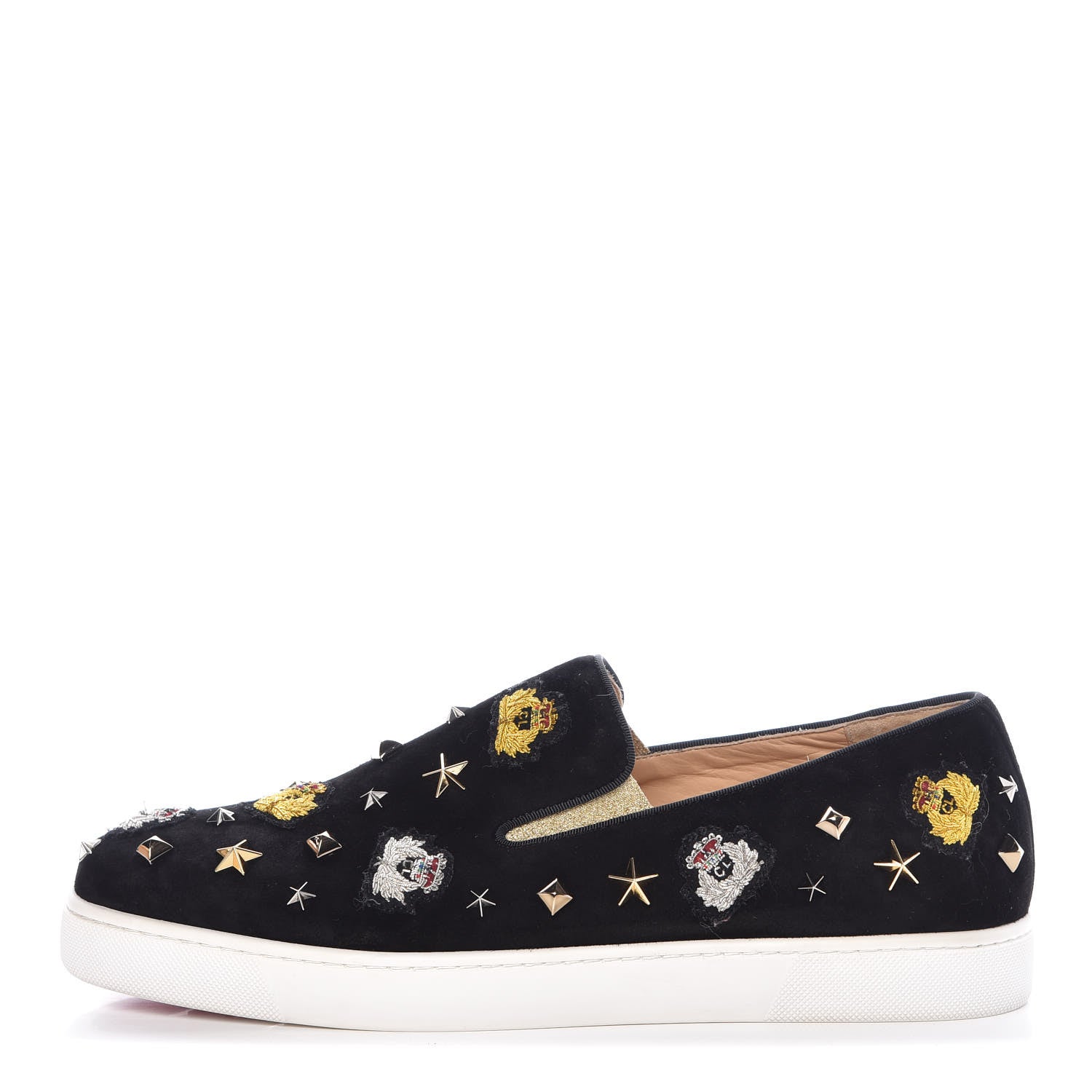 Christian Louboutin Veau Velours Mens Mister Academy Flat 45.5 Black 1 of 14