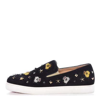 Christian Louboutin Veau Velours Mens Mister Academy Flat 45.5 Black 1 of 14