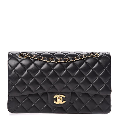 Chanel Lambskin Quilted Medium Double Flap Black 1 of 14