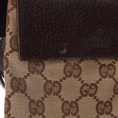 Gucci GG Monogram Double Pocket Belt Bag Dark Brown 7 of 8