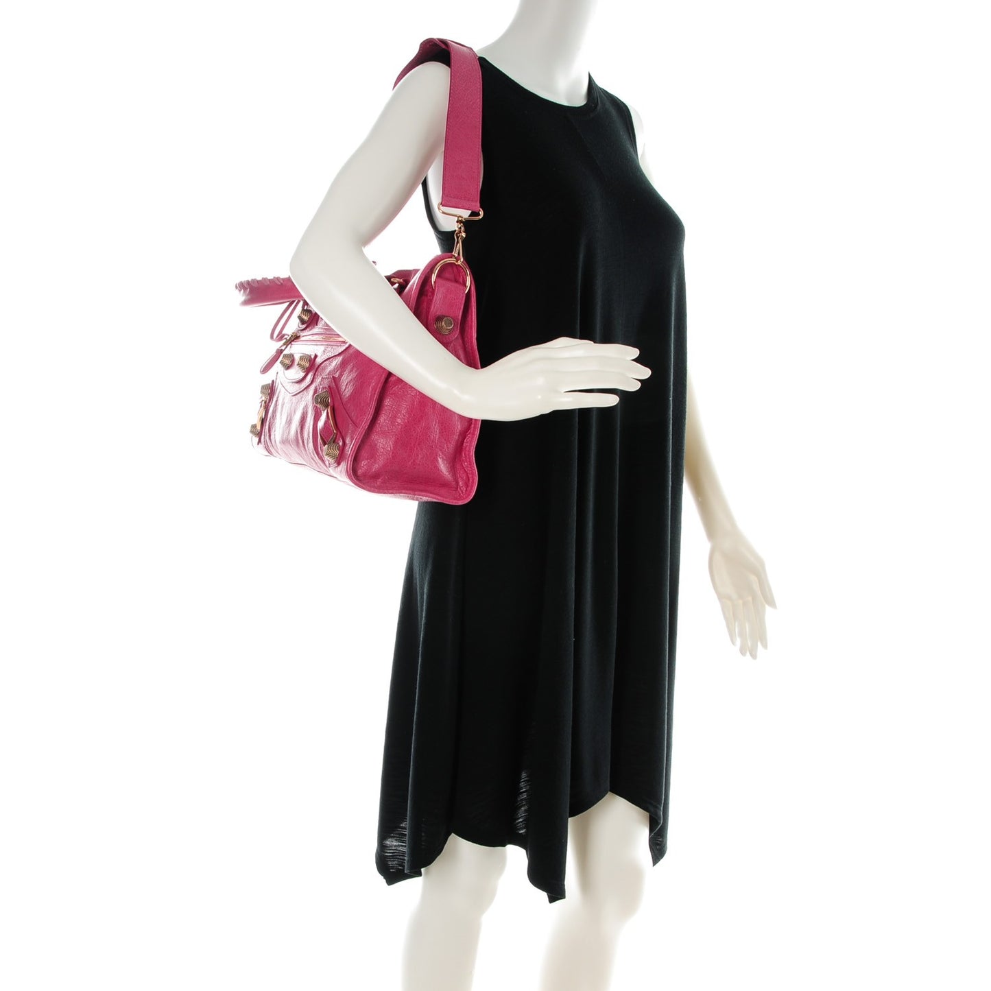 Agneau Giant 21 Rose Gold Hardware City Cyclamen Fucsia