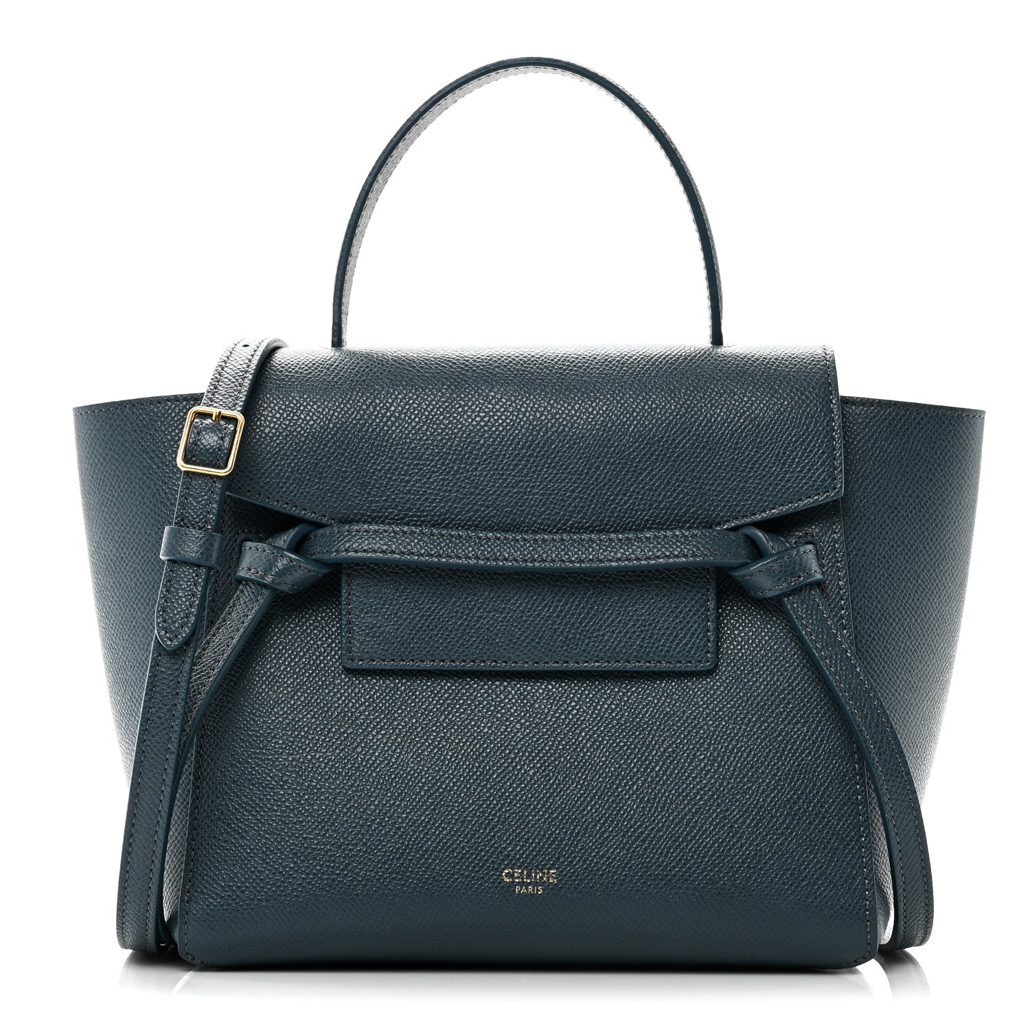Celine Grained Calfskin Nano Belt Bag Abyss Blue 1 of 10
