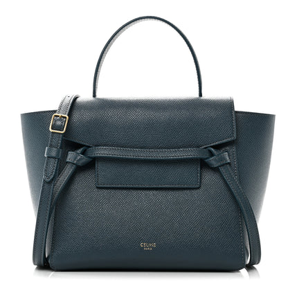 Celine Grained Calfskin Nano Belt Bag Abyss Blue 1 of 10