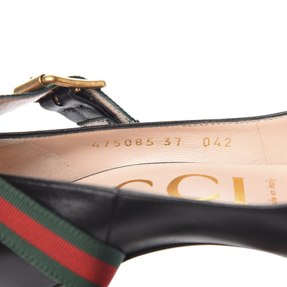 Gucci Malaga Kid Sylvie High Heel Pumps 37 Black 9 of 9