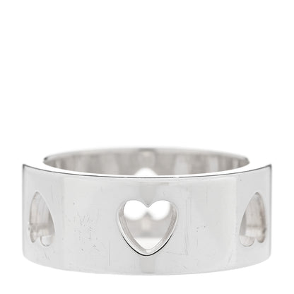 Tiffany Sterling Silver Heart Stencil Band Ring 53 6.25 1 of 4