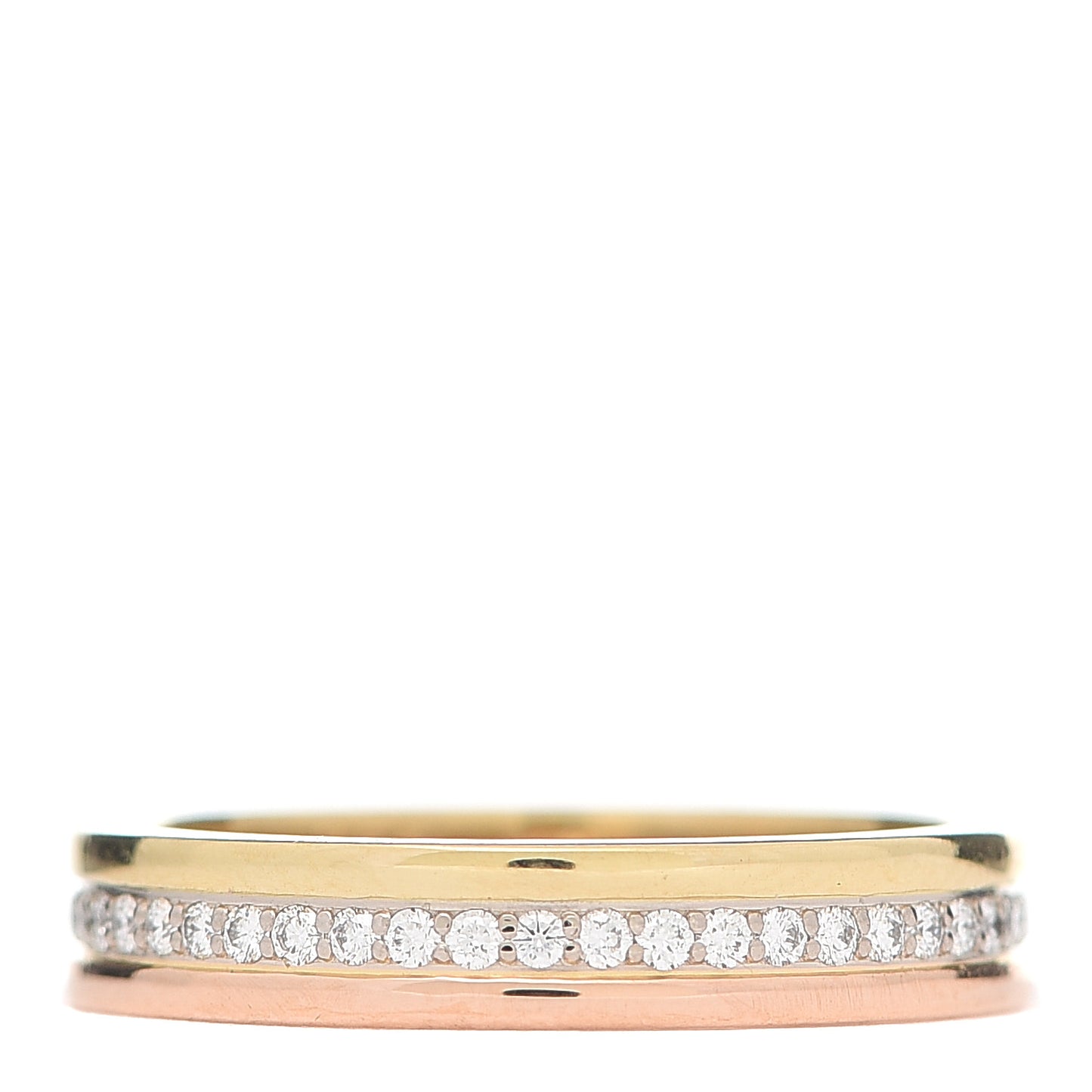 18K White Yellow Pink Gold Diamond 3.5mm Vendome Louis Cartier Wedding Band Ring 46 3.75