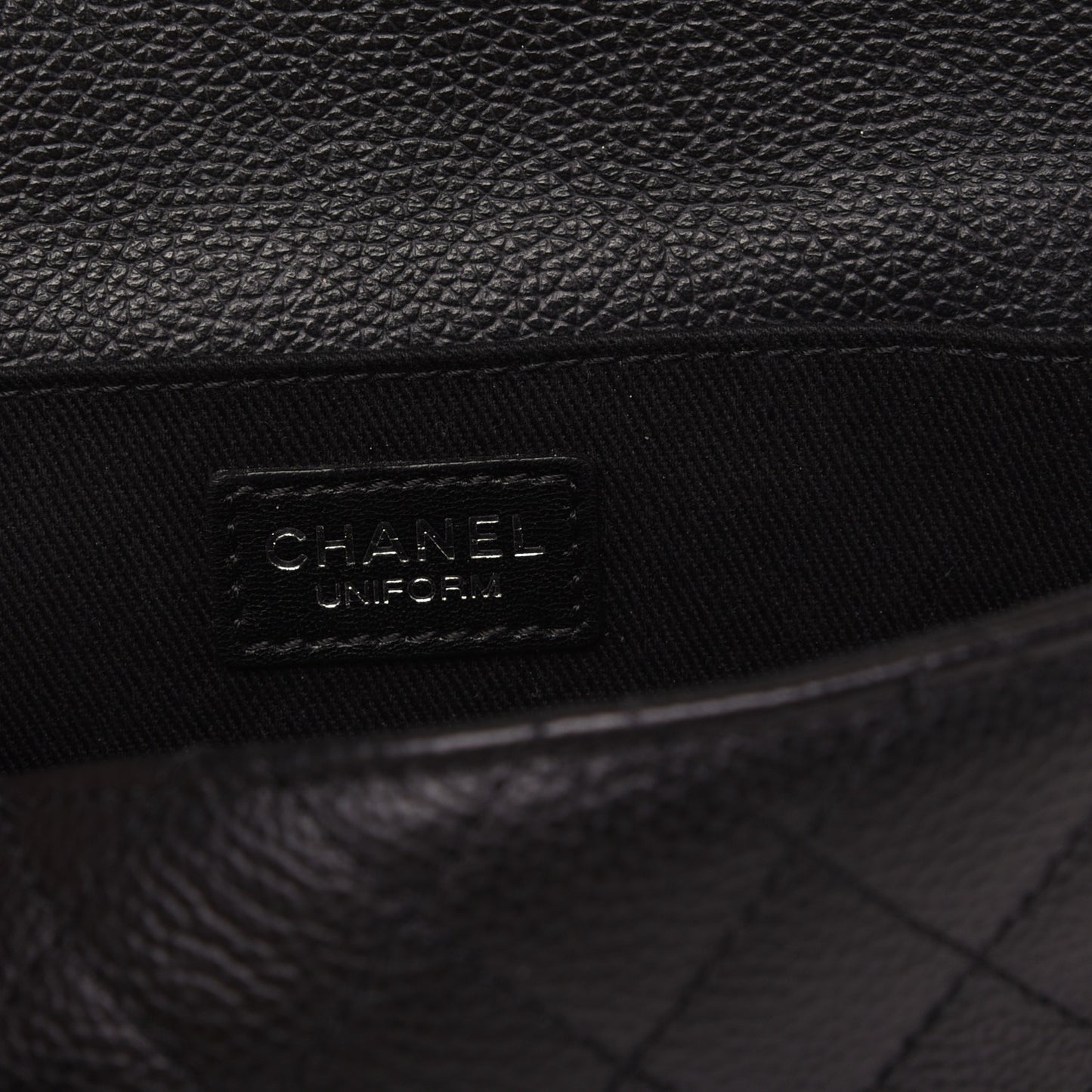 Grained Calfskin Quilted 2.55 Reissue Flap Belt Bag Clutch Black