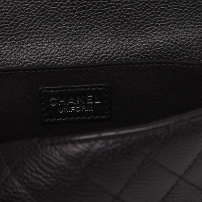 Chanel Grained Calfskin Quilted 2.55 Reissue Flap Belt Bag Clutch Black 8 of 14
