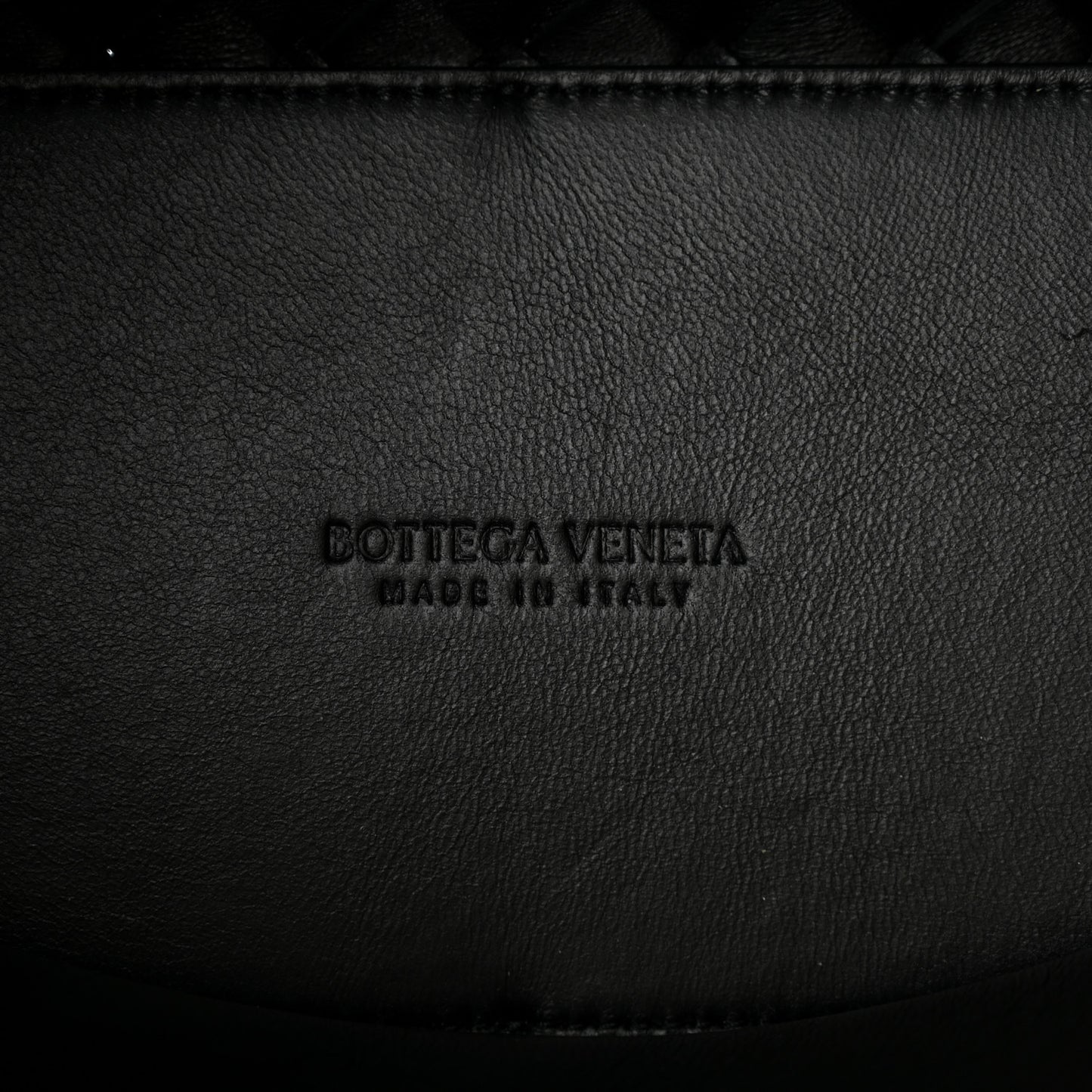Nappa Intrecciato Medium Andiamo Shoulder Bag Black