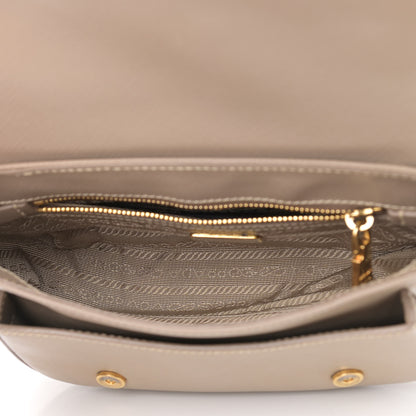Prada Saffiano Lux Crossbody Bag Visone 5 of 16