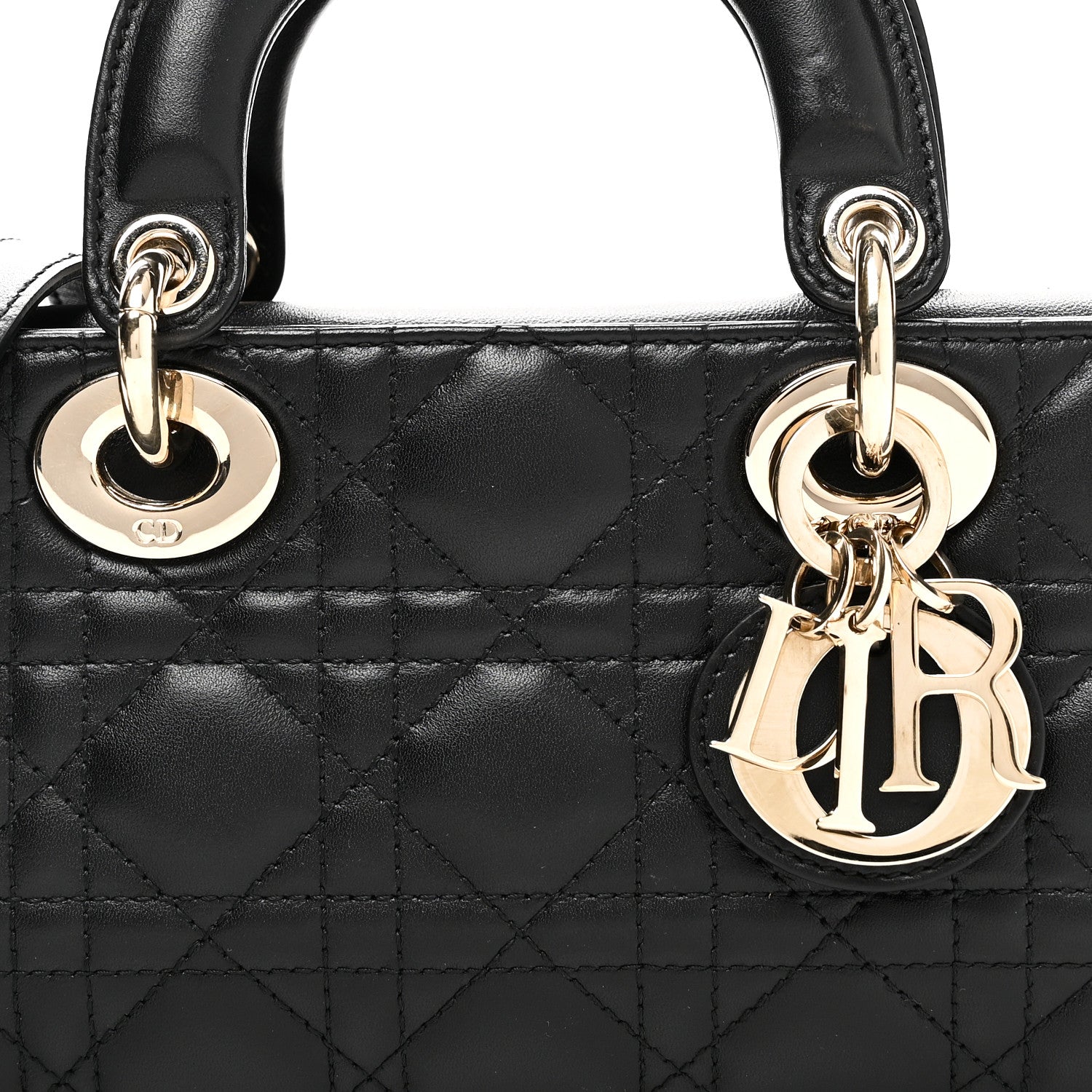 Christian Dior Lambskin Cannage Small Lady D-Joy Black 7 of 9