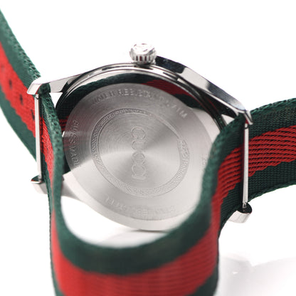 Gucci Stainless Steel Nylon 38mm Le Marche Des Merveilles Bee Quartz Watch Green 4 of 4