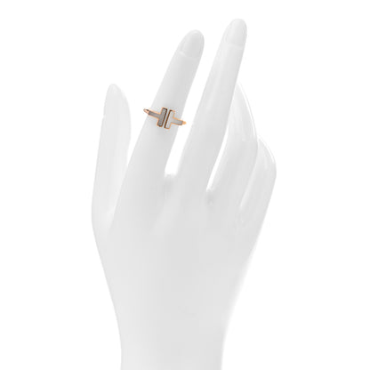 Tiffany 18K Rose Gold Mother of Pearl T Wire Ring 50 5.25 2 of 4