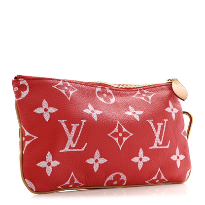 Louis Vuitton Calfskin Monogram Speedy P9 Bandouliere 50 Pochette Red 3 of 7