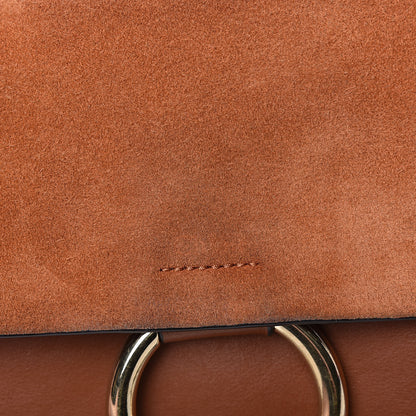 Chloe Suede Calfskin Small Faye Shoulder Bag Tobacco 15 of 15
