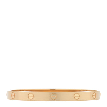 Cartier 18K Yellow Gold Brushed Finish LOVE Bracelet 18 1 of 7