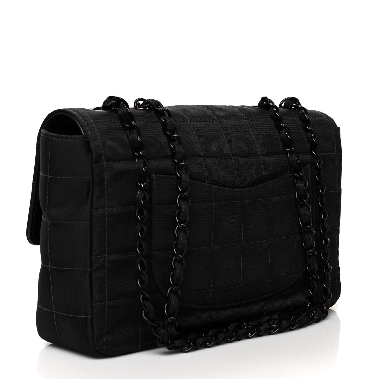Nylon Medium Travel Flap Black