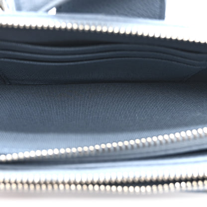 Chanel Caviar Quilted CC Box Clutch With Chain Blue 4 of 11