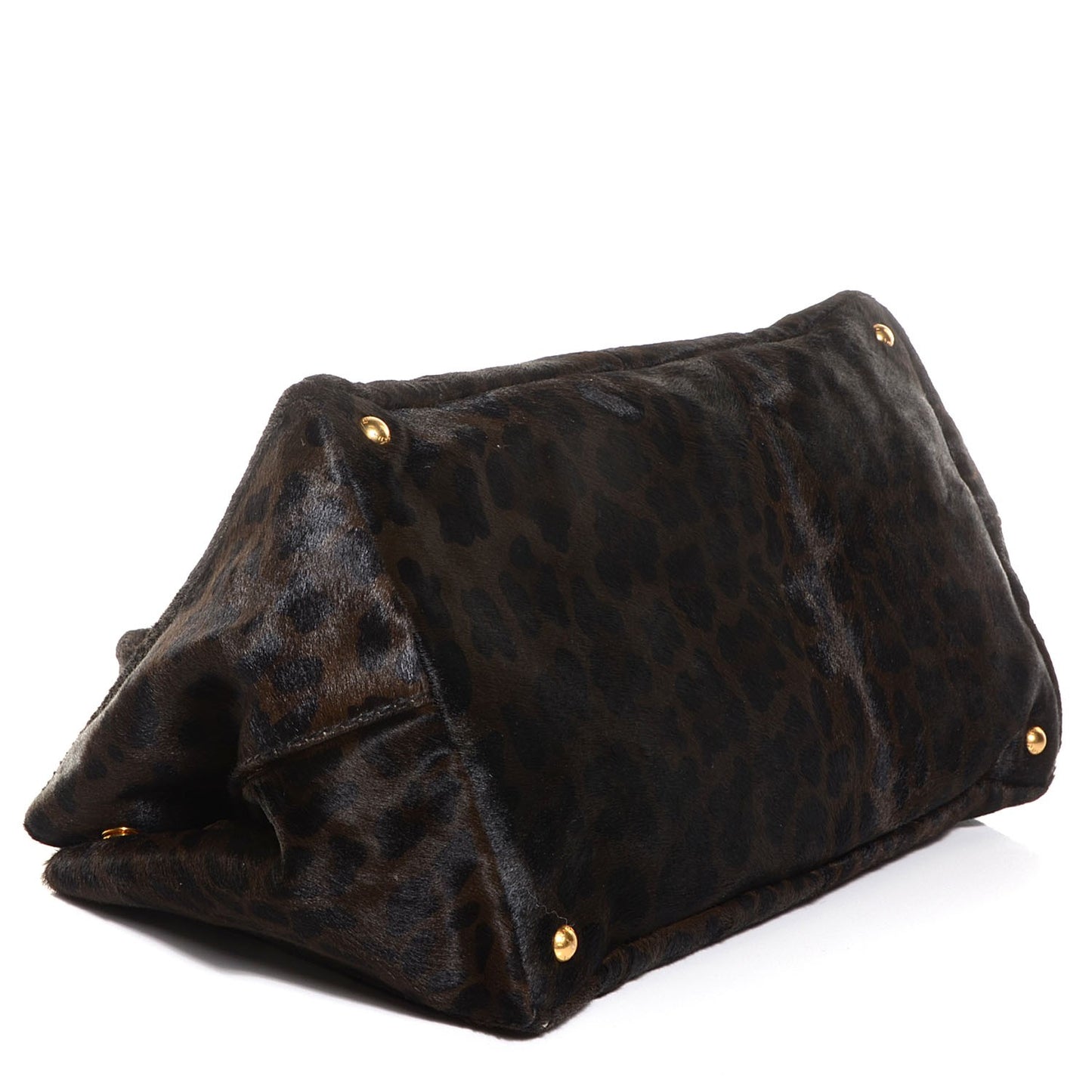 Calf Hair Leopard Print Shopping Tote