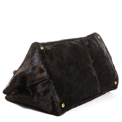 Prada Calf Hair Leopard Print Shopping Tote 4 of 11