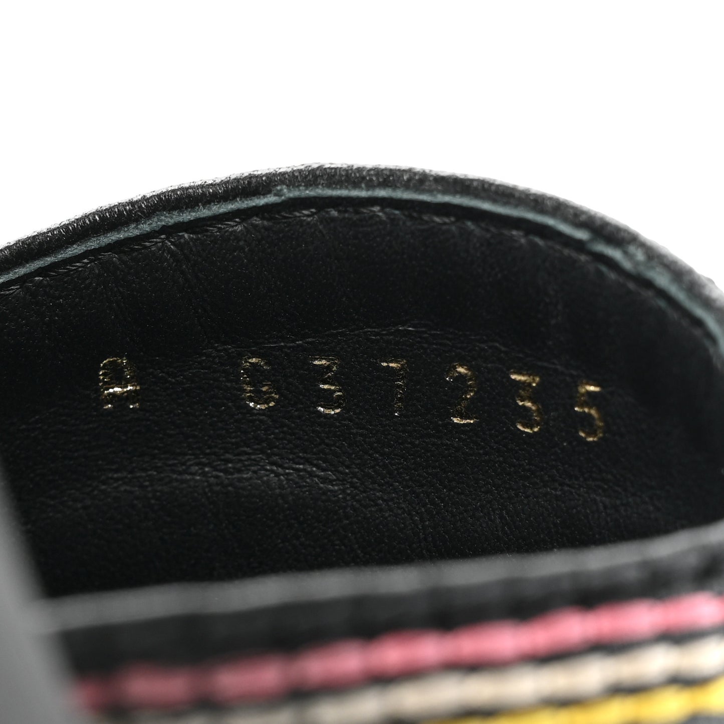 Calfskin Embroidered CC Sandal Mule 38 Black