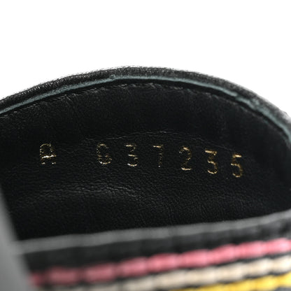 Chanel Calfskin Embroidered CC Sandal Mule 38 Black 8 of 9
