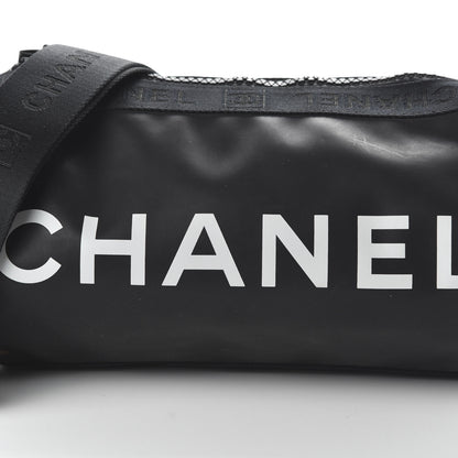 Chanel Rubber Nylon Mesh Small Sport Duffle Black 10 of 12