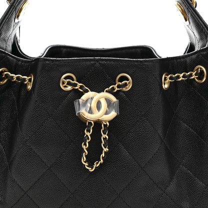 Chanel Caviar Quilted Mini Chanel 25 Handbag Black 8 of 11