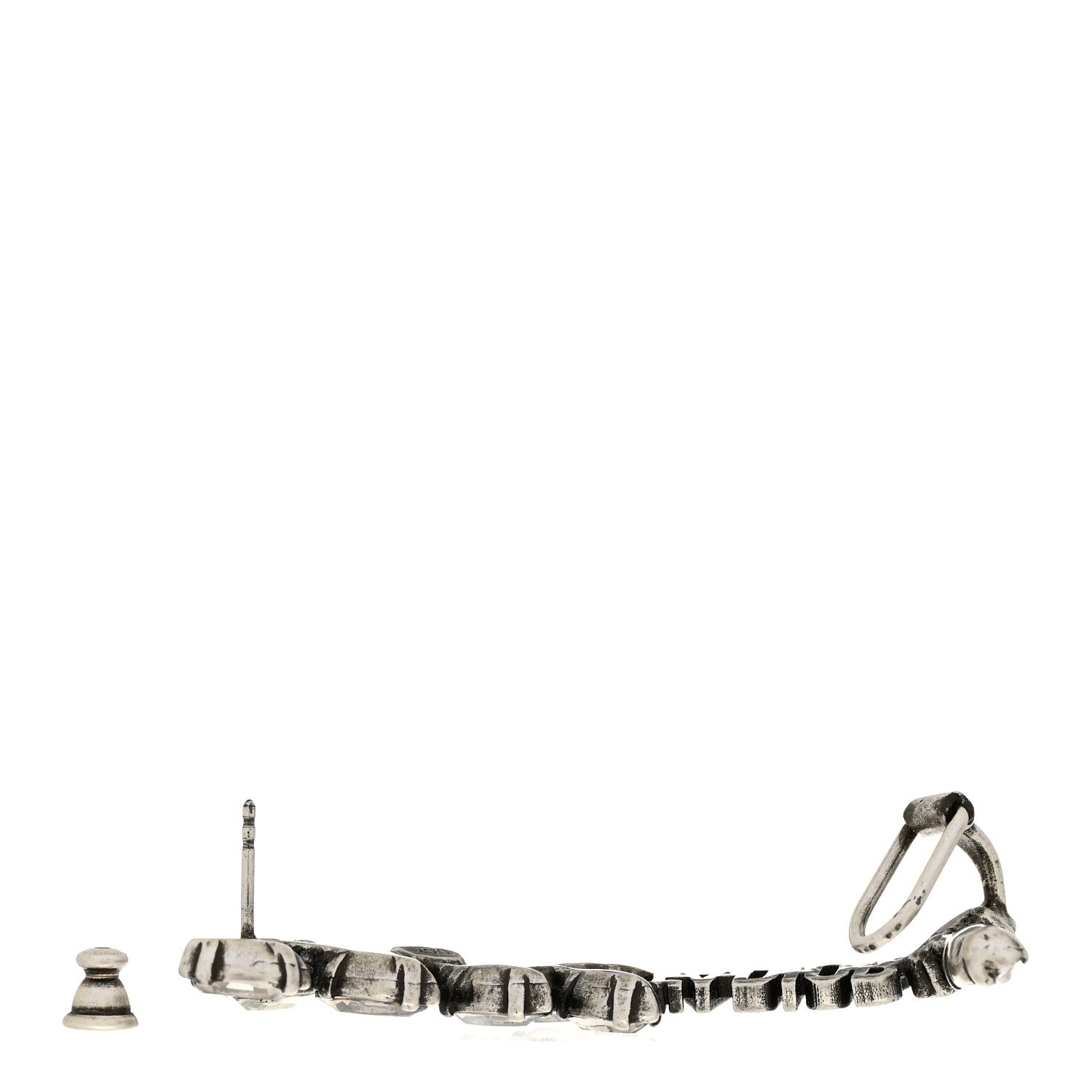 Christian Dior Metal Crystal J'Adior Laurier Ear Cuff Silver 3 of 5