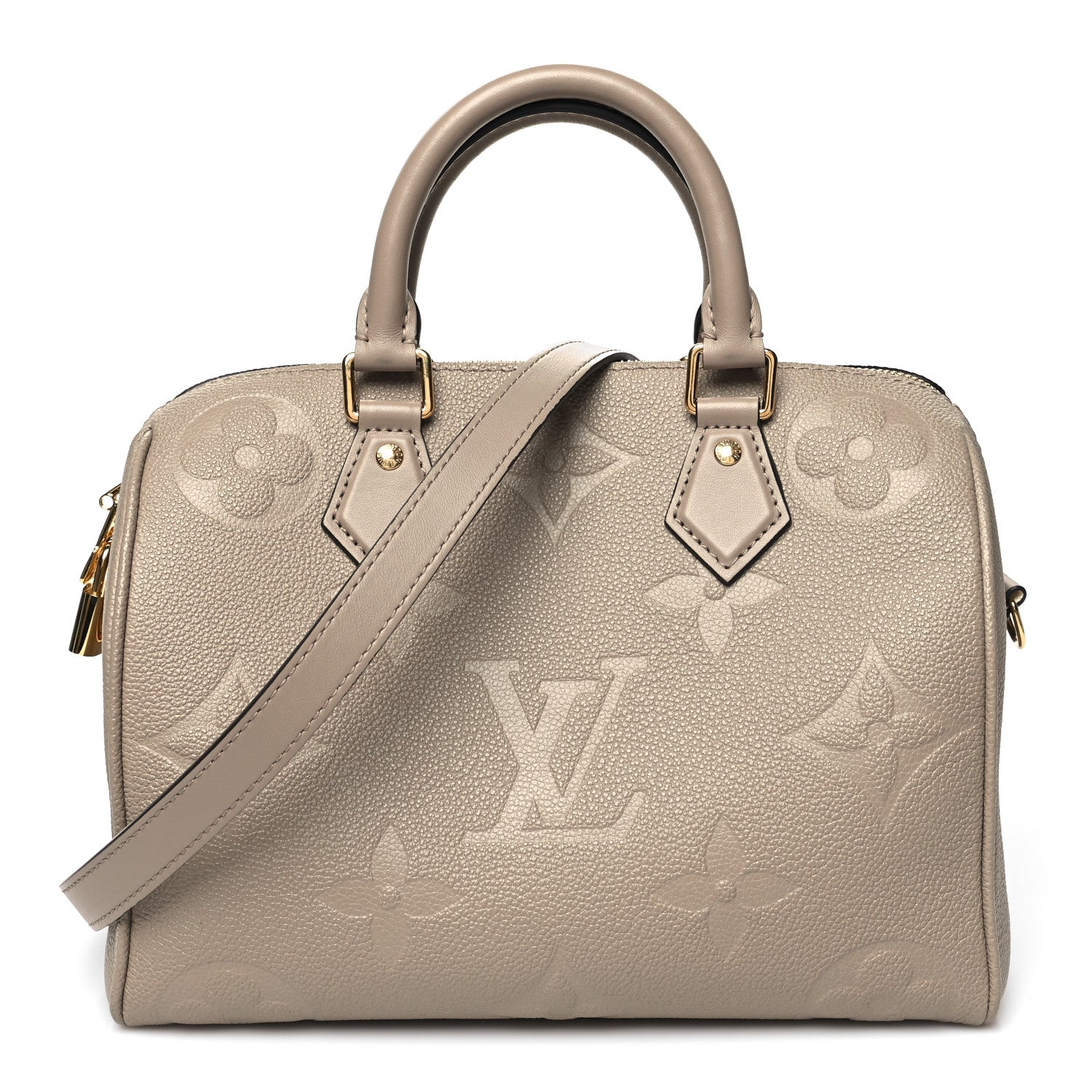Louis Vuitton Empreinte Monogram Giant Speedy Bandouliere 25 Tourterelle 1 of 12