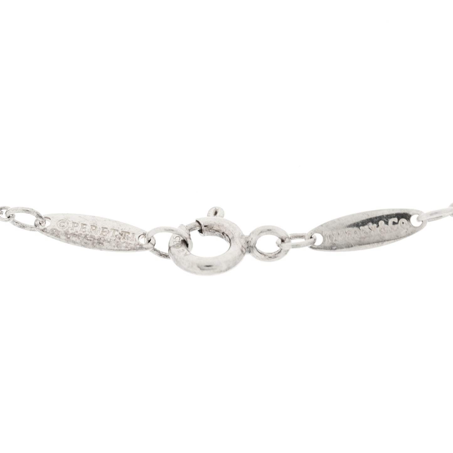 Sterling Silver Diamond .10ct Elsa Peretti Diamonds by the Yard Pendant Necklace