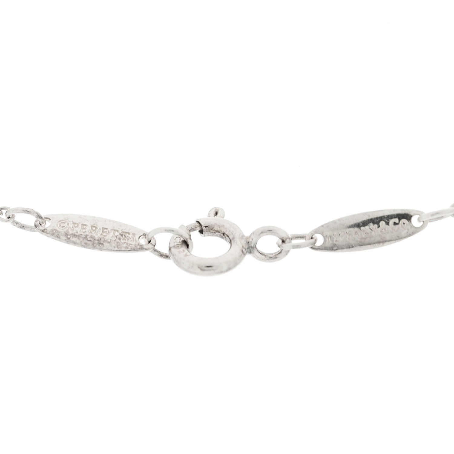 Tiffany Sterling Silver Diamond .10ct Elsa Peretti Diamonds by the Yard Pendant Necklace 4 of 6