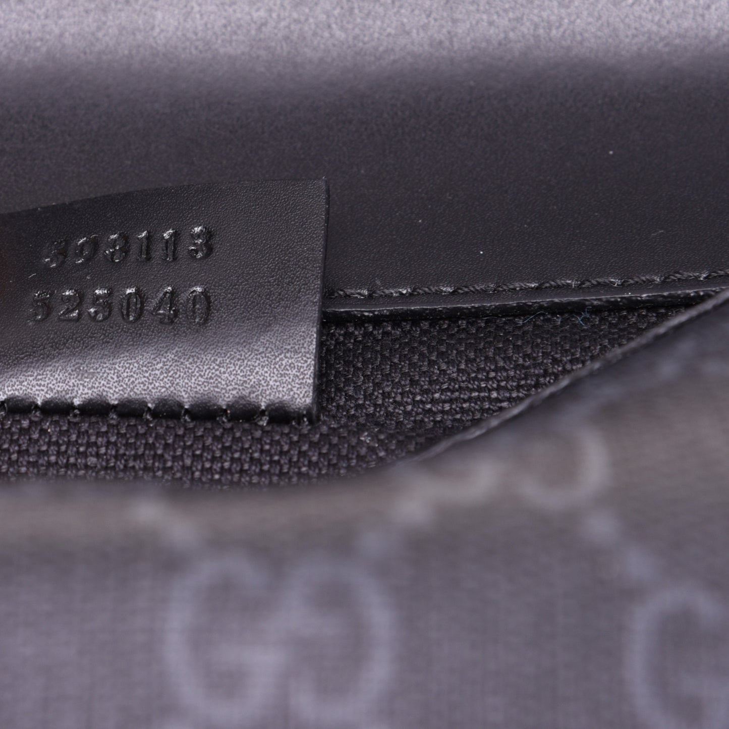 GG Supreme Monogram Web Slim Belt Bag Black Grey