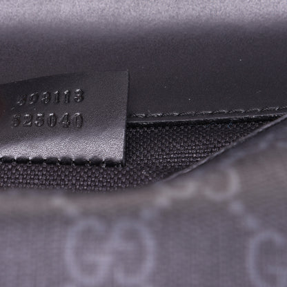Gucci GG Supreme Monogram Web Slim Belt Bag Black Grey 9 of 11
