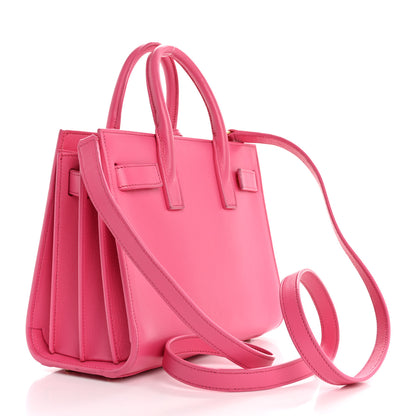 Saint Laurent Calfskin Nano Sac De Jour Lipstick Fuchsia 3 of 16