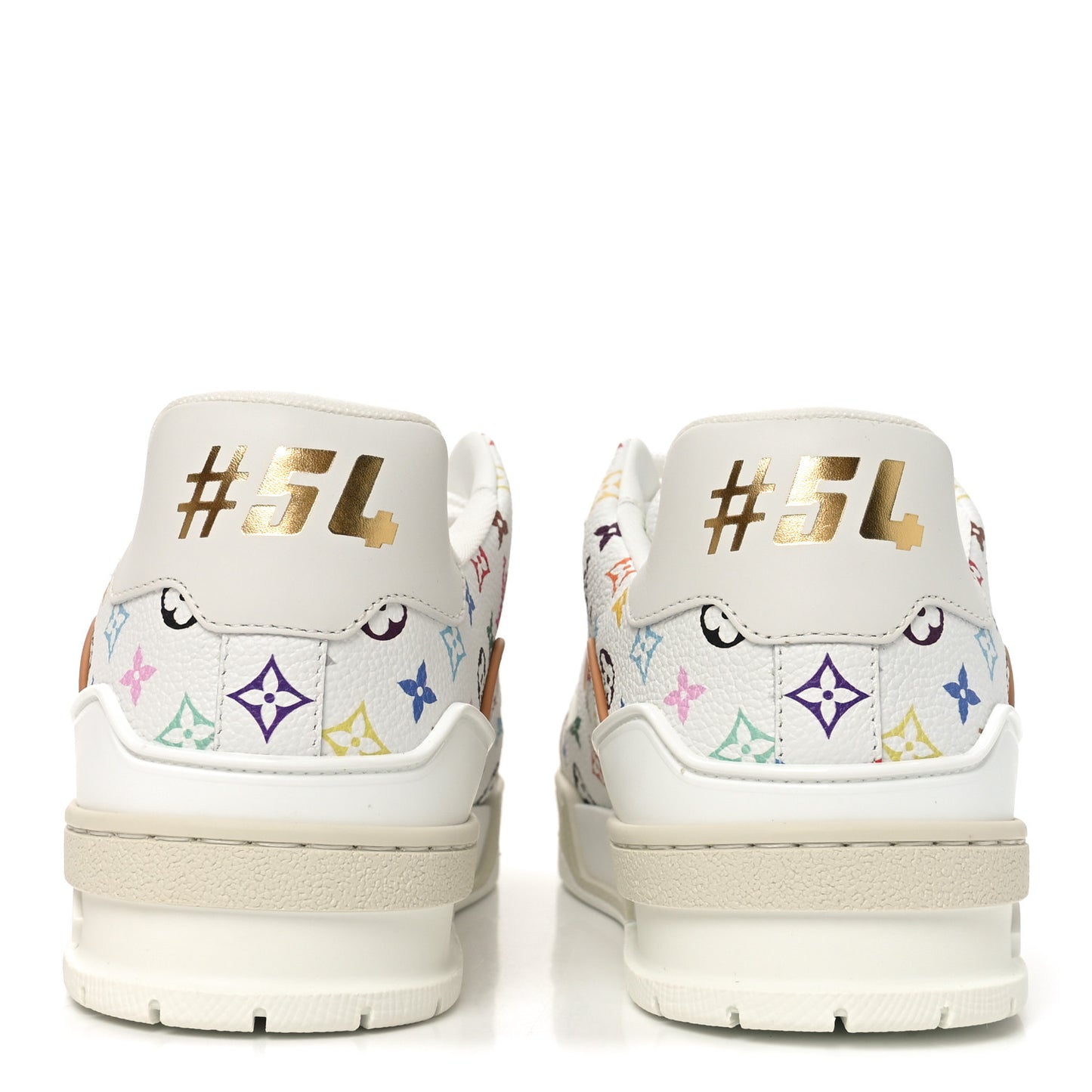 LV X TM Calfskin Monogram Multicolor Womens LV Trainer Sneakers 39 White Multicolor