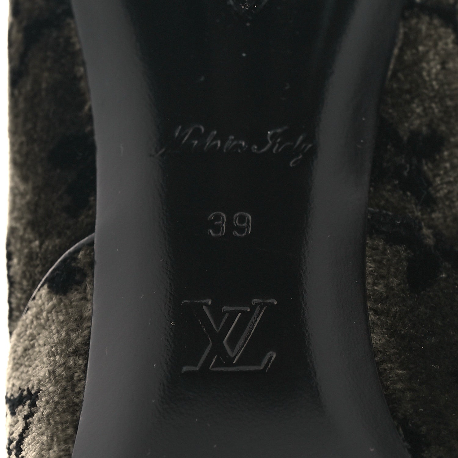 Louis Vuitton Velvet Monogram Silhouette Ankle Boots 39 Black Green 7 of 8