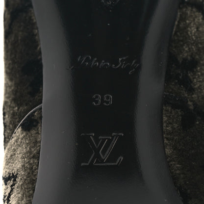 Louis Vuitton Velvet Monogram Silhouette Ankle Boots 39 Black Green 7 of 8