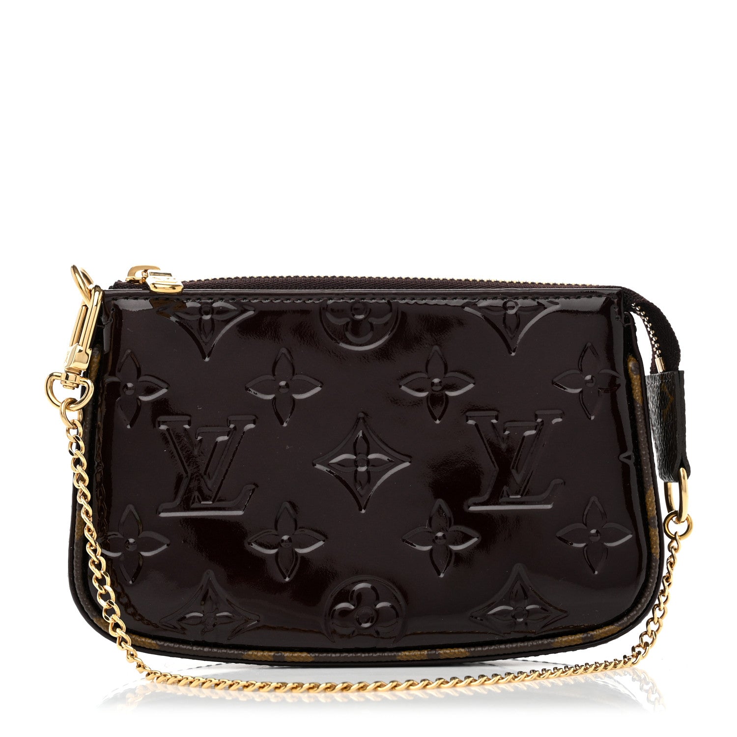 Louis Vuitton Vernis Monogram Mini Pochette Accessories Amarante 1 of 6