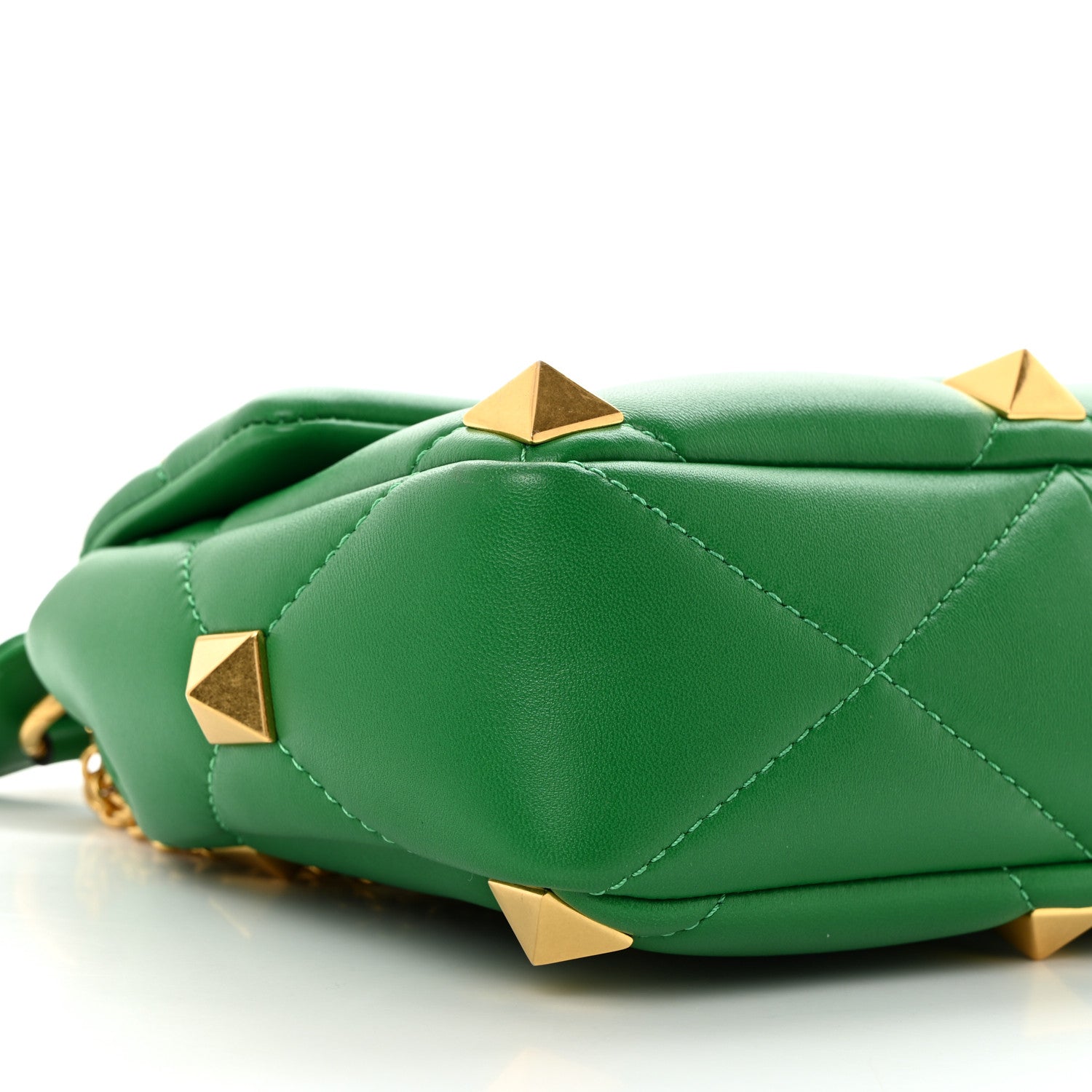 Valentino Garavani Nappa Medium Roman Stud Shoulder Bag Gea Green 8 of 9