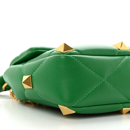 Valentino Garavani Nappa Medium Roman Stud Shoulder Bag Gea Green 8 of 9