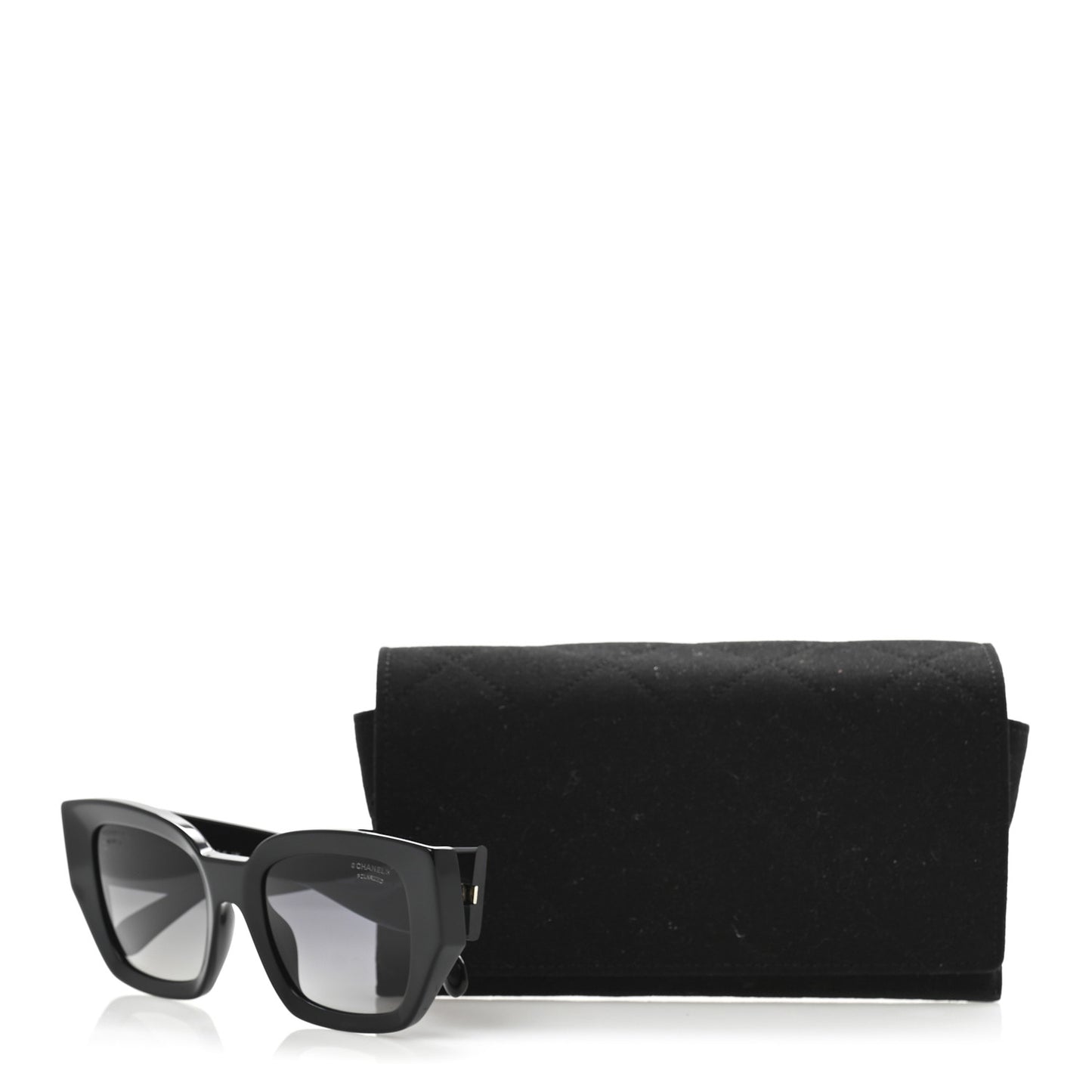 Acetate Polarized Square Sunglasses 5506 Black