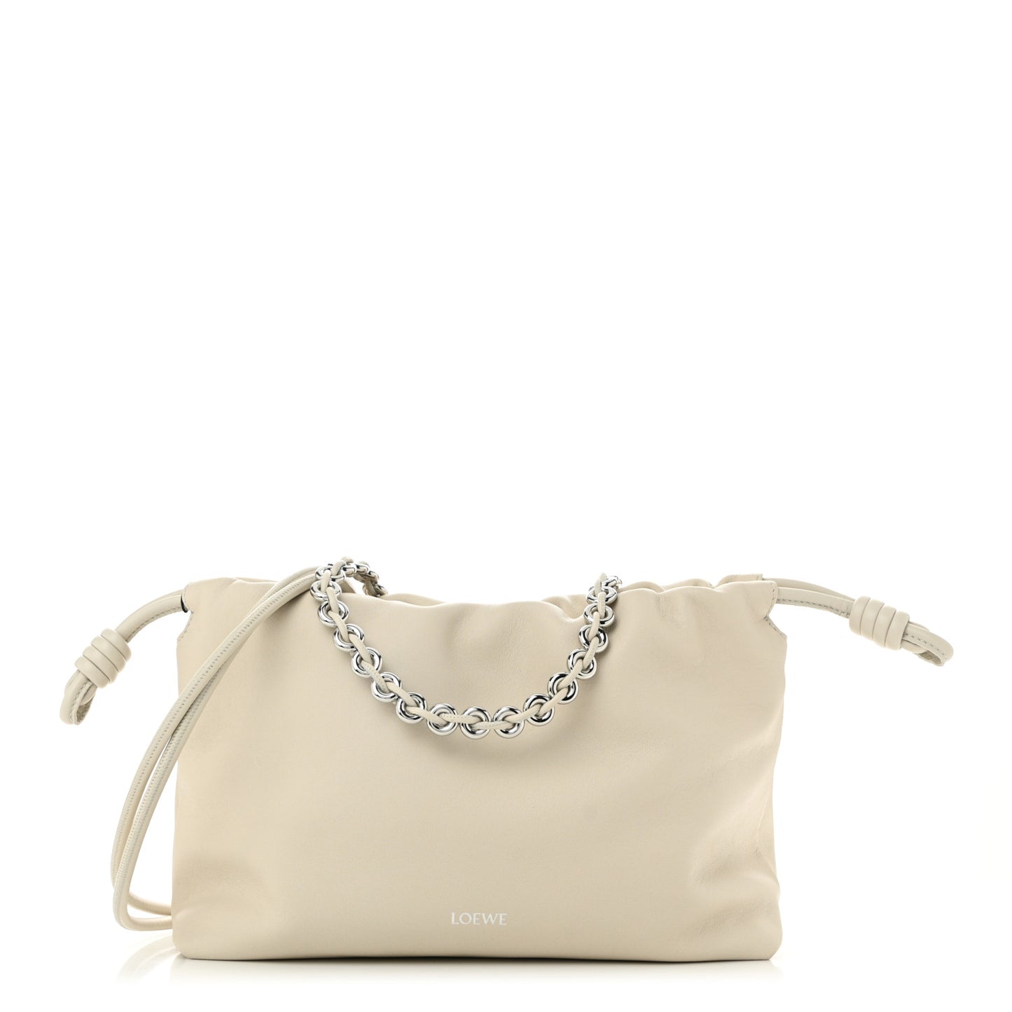 Mellow Nappa Medium Donut Chain Flamenco Knot Clutch Sea Salt