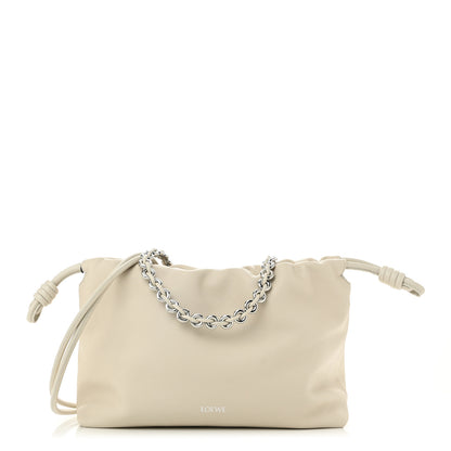 Loewe Mellow Nappa Medium Donut Chain Flamenco Knot Clutch Sea Salt 1 of 10
