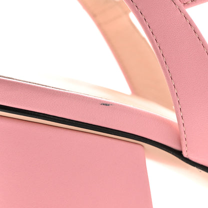 Gucci Lifford Calfskin GG Marmont Ankle Wrap 75mm Sandals 39.5 Wild Rose 8 of 10