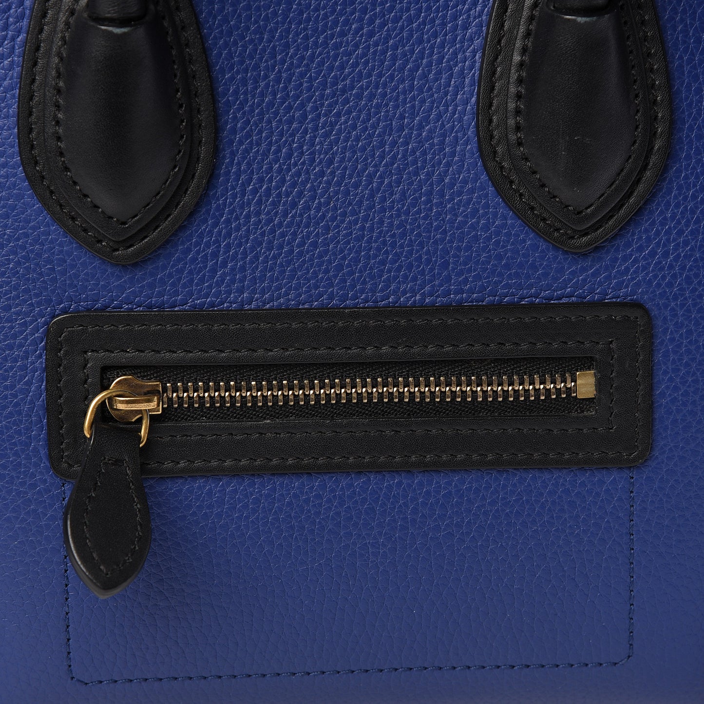 Smooth Drummed Calfskin Nano Tri-Color Luggage Indigo