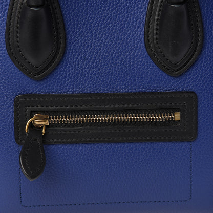 Celine Smooth Drummed Calfskin Nano Tri-Color Luggage Indigo 9 of 12