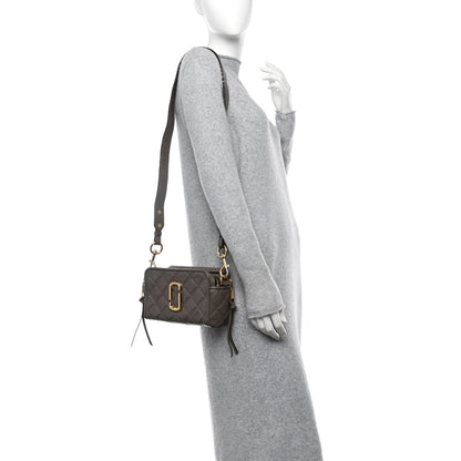 Marc Jacobs Calfskin Quilted The Softshot 21 Bag Loam Soil 2 of 12