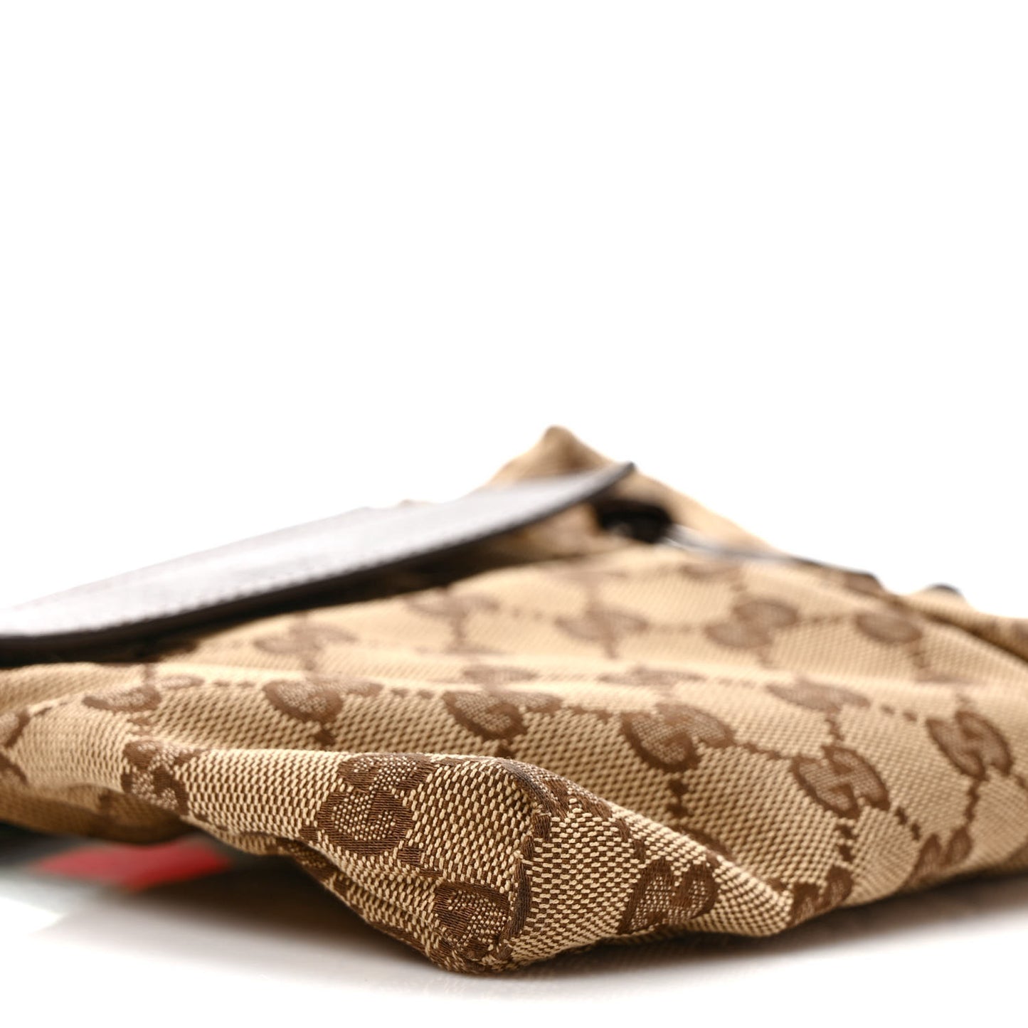 GG Monogram Double Pocket Belt Dark Brown