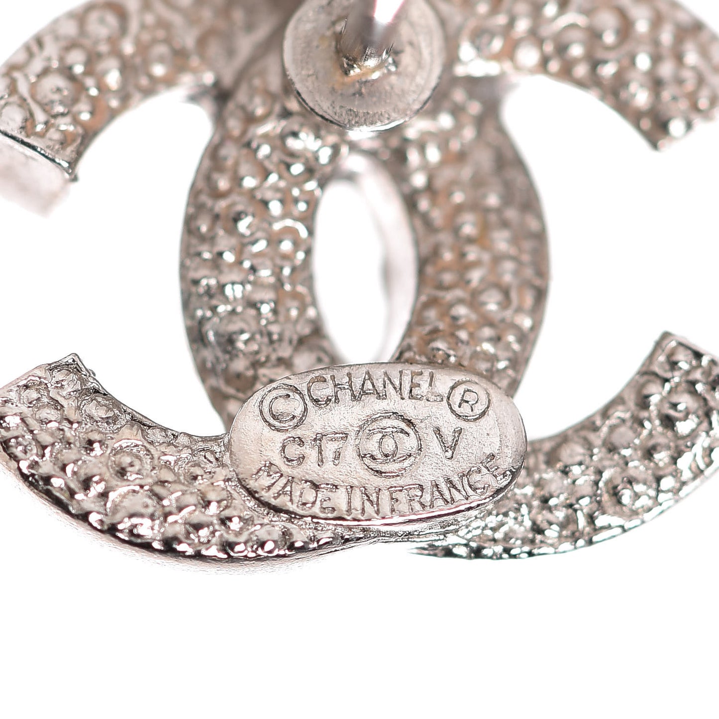 Crystal Mini Timeless CC Earrings Silver